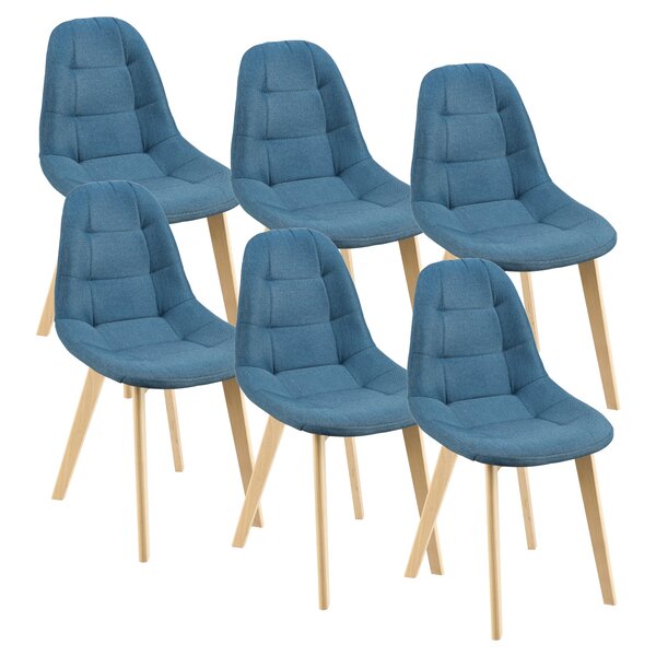 Lot de 6 chaises de salle à manger 86 x 53 x 47 cm bleu 03_0006786