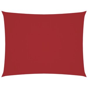 vidaXL Voile de parasol tissu oxford rectangulaire 2 5x3 5 m rouge