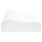 vidaXL Coussin de sommeil Uni Blanc 80 x 40 x 12 5 cm