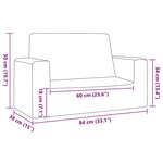 vidaXL Canapé pour enfants à 2 places Gris clair étoiles Peluche douce