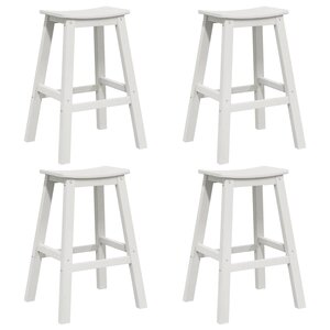 vidaXL Ensemble de bar de jardin 4 Pièces Blanc HDPE