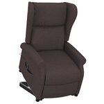 vidaXL Fauteuil Marron foncé Tissu