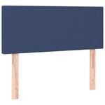 vidaXL Sommier à lattes de lit matelas et LED bleu 120x190 cm tissu