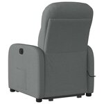 vidaXL Fauteuil inclinable de massage électrique Gris foncé Tissu