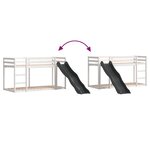 vidaXL Lit superposé avec toboggan et échelle sans matelas 90x190 cm