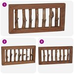 vidaXL Cintre Marron 50 x 11 x 25 cm Bois de Mahogany Massif