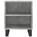 vidaXL Tables de chevet 2 Pièces gris béton 40x30x50 cm bois d'ingénierie