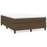vidaXL Sommier à lattes de lit avec matelas Marron foncé 140x190 cm