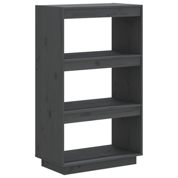 vidaXL Bibliothèque/Séparateur de pièce Gris 60x35x103 cm Pin massif
