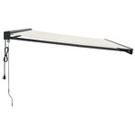 vidaXL Auvent rétractable crème 4 5x3 m tissu et aluminium
