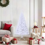 vidaXL Arbre de Noël artificiel avec branches épaisses blanc 150cm PVC