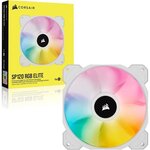 CORSAIR Ventilateur SP Series - White SP120 RGB ELITE - 120mm RGB LED Fan with AirGuide - Single Pack (CO-9050136-WW)