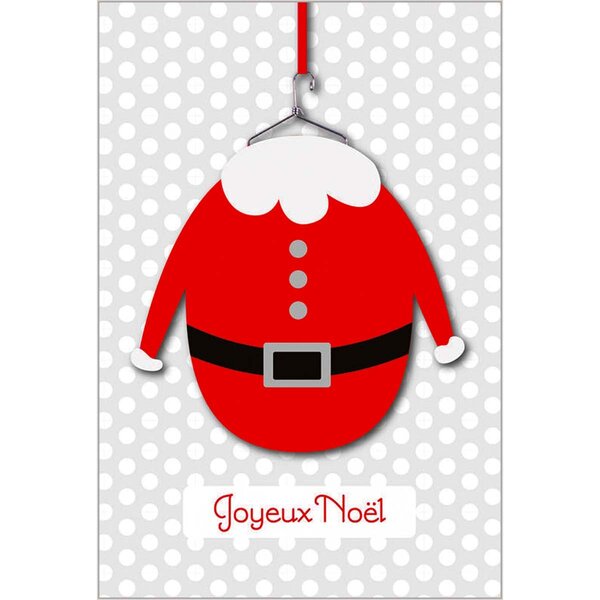 Carte de voeux costume de père noël - draeger paris