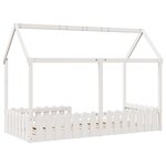 vidaXL Cadre de lit d'enfants forme de maison 90x200cm bois massif pin
