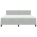 vidaXL Lit à ressorts avec tête de lit Gris clair 180 x 200 cm Velours