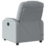 vidaXL Fauteuil de massage inclinable Gris clair Tissu