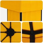 vidaXL Abri de jardin 6 x 3 m Jaune Polyester et Acier 190 gsm
