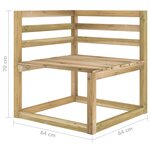 Vidaxl salon de jardin 6 pièces bois de pin imprégné de vert