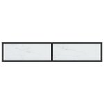 vidaXL Table console Marbre blanc 180x35x75 5 cm Verre trempé