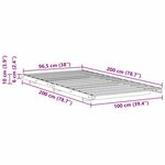 vidaXL Cadre de lit surélevé Marron 100 x 200 cm Bois massif en pin