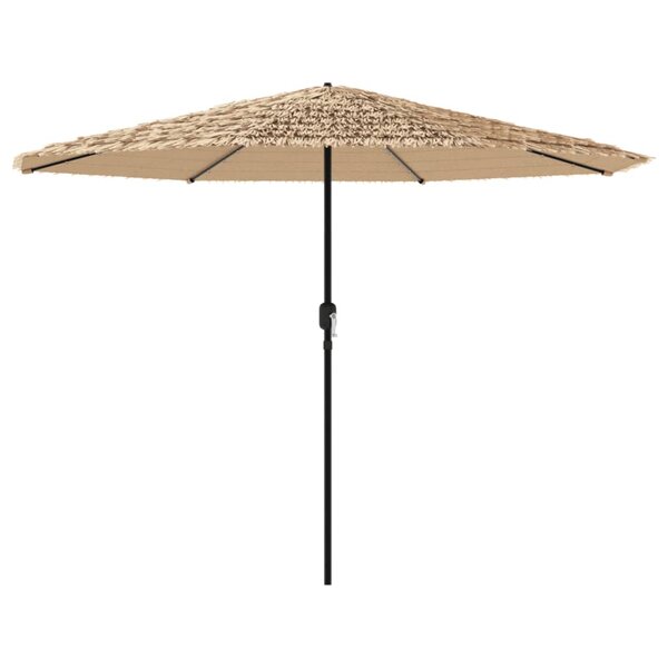 vidaXL Parasol de jardin avec LED et mât en acier marron 388x388x248cm