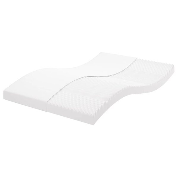 vidaXL Matelas en mousse blanc 140x220 cm 7 zones dureté 20 ILD