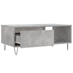 vidaXL Table basse Gris béton 90x50x36 5 cm Bois d'ingénierie