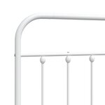 vidaXL Tête de lit métal blanc 150 cm
