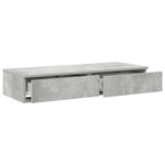 Tiroirs de lit vidaXL Gris béton 75x36 5x16 5 cm en bois manufacturé