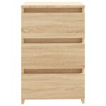 vidaXL Tables de chevet 2 Pièces Chêne sonoma 40x35x62 5 cm Aggloméré