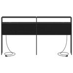 vidaXL Tête de lit de rangement Chêne Noir 180 cm Bois d'ingénierie