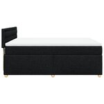 vidaXL Sommier à lattes de lit avec matelas Noir 140x190 cm Tissu