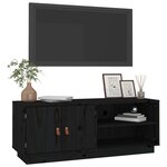 vidaXL Meuble TV Noir 105x34x40 cm Bois de pin massif
