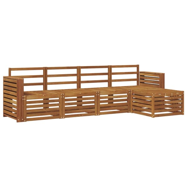 vidaXL Ensemble de canapés d'extérieur 5 pc Naturel