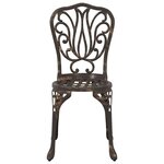 vidaXL Ensemble bistro de jardin 3 pc Bronze Aluminium