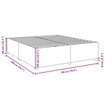 vidaXL Cadre de lit sans matelas marron foncé 180x200 cm tissu