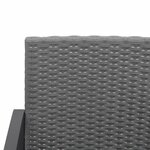 vidaXL Chaises à manger de jardin lot de 2 gris foncé rotin PP