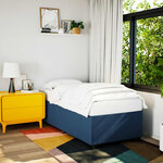 vidaXL Cadre de lit sans matelas bleu 90x200 cm tissu
