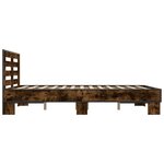 vidaXL Cadre de lit sans matelas chêne fumé 120x200 cm