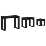 vidaXL Tables gigognes en chêne noir en bois d'ingénierie