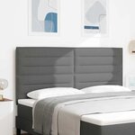 vidaXL Tête de lit avec tête de lit Gris foncé 180 cm Cuir synthétique