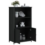 vidaXL Buffet haut noir 62x32x103 5 cm bois d'ingénierie