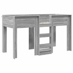 vidaXL Lit Superposé pour Enfants Gris Sonoma 75 x 190 cm