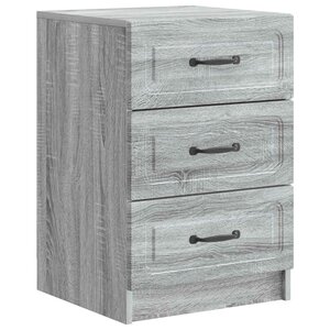 vidaXL Cabinet de chevet avec tiroir Sonoma gris 43 x 41 x 63 5 cm