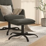 Vidaxl repose-pied gris foncé 60x60x36 cm velours