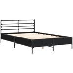vidaXL Cadre de lit sans matelas noir 120x190 cm