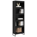 vidaXL Bibliothèque 2 Pièces Chêne noir 80 x 30 x 155 cm