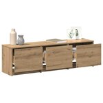 vidaXL Armoire TV avec LEDs avec tiroir Chêne artisan 140 x 34 x 40 cm