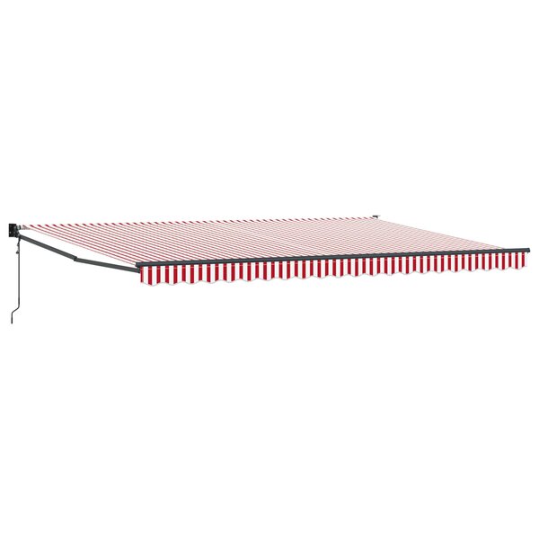 vidaXL Auvent Rouge et Blanc 500 x 300 x 165 cm Polyester et métal