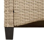 vidaXL Banc de jardin avec oreiller Beige et crème 105 x 60 x 112 cm